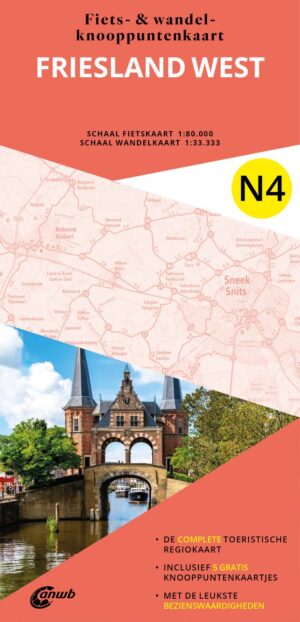 N4 Friesland West 9789018055240  ANWB ANWB Fiets & wandelknooppunten  Fietsgidsen, Wandelkaarten Friesland