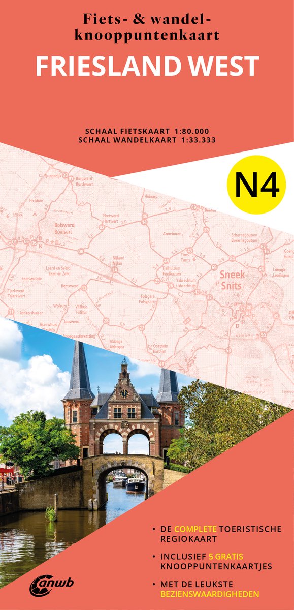 N4 Friesland West 9789018055240 ANWB ANWB Fiets & wandelknooppunten Fietsgidsen, Wandelkaarten Friesland N4 Friesland West 9789018055240 ANWB ANWB Fiets & wandelknooppunten Fietsgidsen, Wandelkaarten Friesland