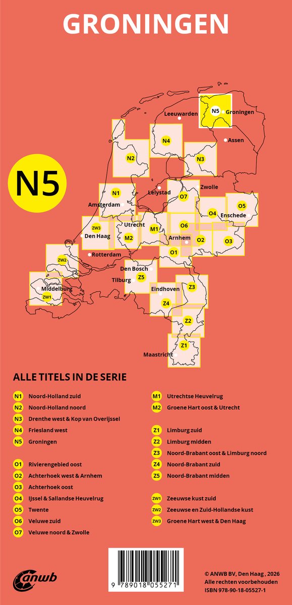 N5 Groningen 9789018055271 ANWB ANWB Fiets & wandelknooppunten Fietsgidsen, Wandelkaarten Groningen N5 Groningen 9789018055271 ANWB ANWB Fiets & wandelknooppunten Fietsgidsen, Wandelkaarten Groningen