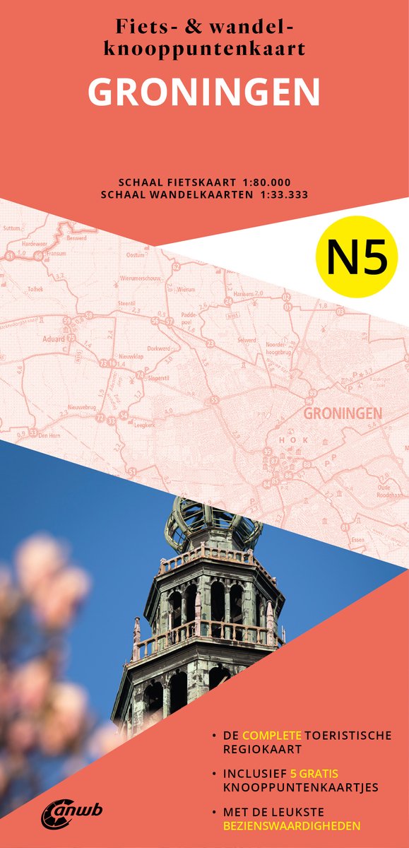 N5 Groningen 9789018055271 ANWB ANWB Fiets & wandelknooppunten Fietsgidsen, Wandelkaarten Groningen N5 Groningen 9789018055271 ANWB ANWB Fiets & wandelknooppunten Fietsgidsen, Wandelkaarten Groningen