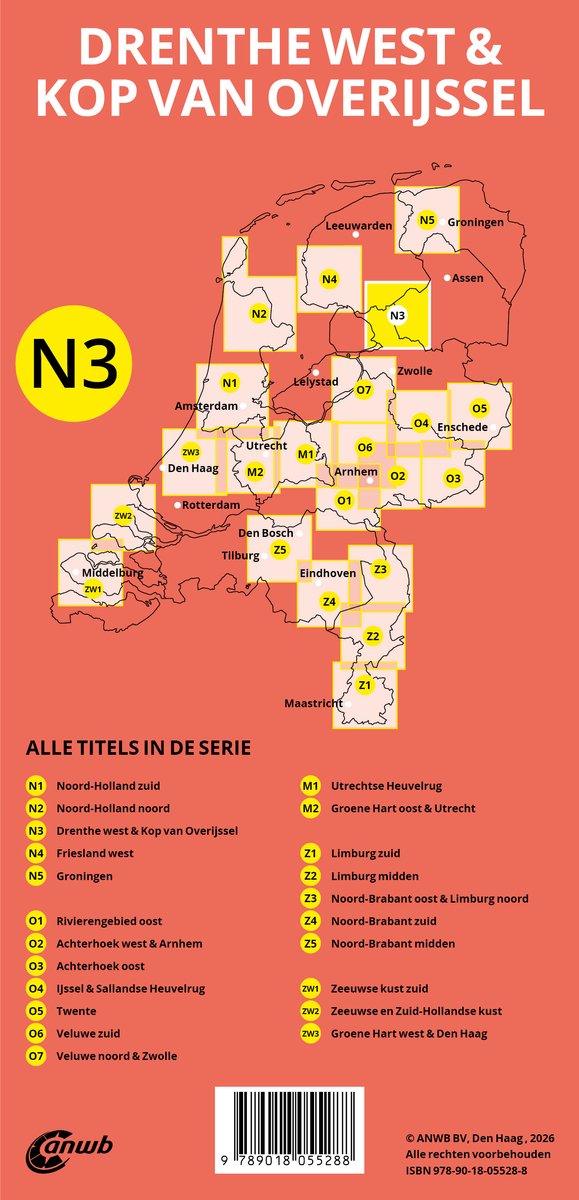 N3 Drenthe West & Kop van Overijssel 9789018055288 ANWB ANWB Fiets & wandelknooppunten Wandelkaarten Drenthe N3 Drenthe West & Kop van Overijssel 9789018055288 ANWB ANWB Fiets & wandelknooppunten Wandelkaarten Drenthe