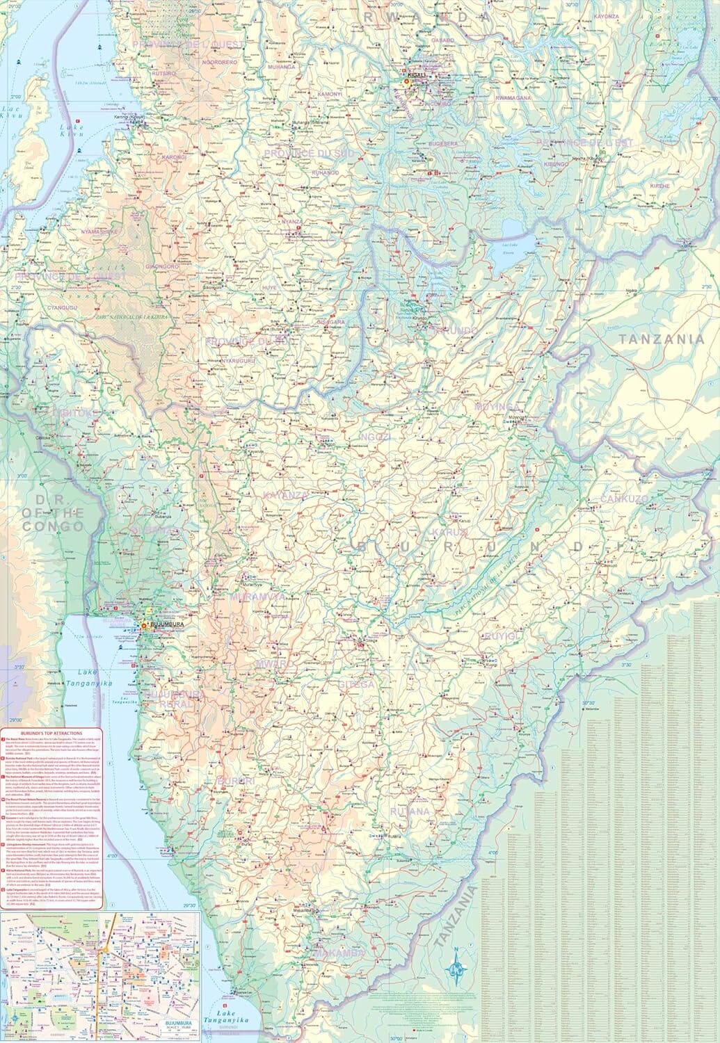 ITM Rwanda & Burundi | landkaart, autokaart 1:300.000 9781771296748 International Travel Maps Landkaarten en wegenkaarten Uganda, Rwanda, Burundi, Ruwenzorigebergte ITM Rwanda & Burundi | landkaart, autokaart 1:300.000 9781771296748 International Travel Maps Landkaarten en wegenkaarten Uganda, Rwanda, Burundi, Ruwenzorigebergte