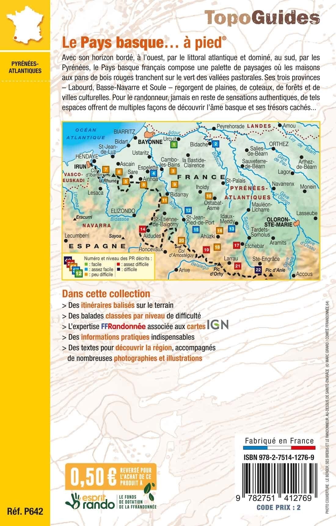 P642 Le Pays Basque | wandelgids Baskenland 9782751412769 FFRP Topoguides Wandelgidsen Baskenland, Navarra, Rioja P642 Le Pays Basque | wandelgids Baskenland 9782751412769 FFRP Topoguides Wandelgidsen Baskenland, Navarra, Rioja
