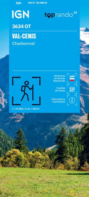 wandelkaart 3634OT Val Cenis, Charbonnel 1:25.000 9782758559498  IGN IGN 25 Franse Alpen/ Nrd.helft  Wandelkaarten Vanoise, Savoie