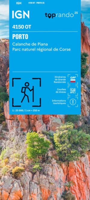 wandelkaart 4150OT Porto, Calanche du Piana 1:25.000 9782758559559  IGN IGN 25 Corsica  Wandelkaarten Corsica