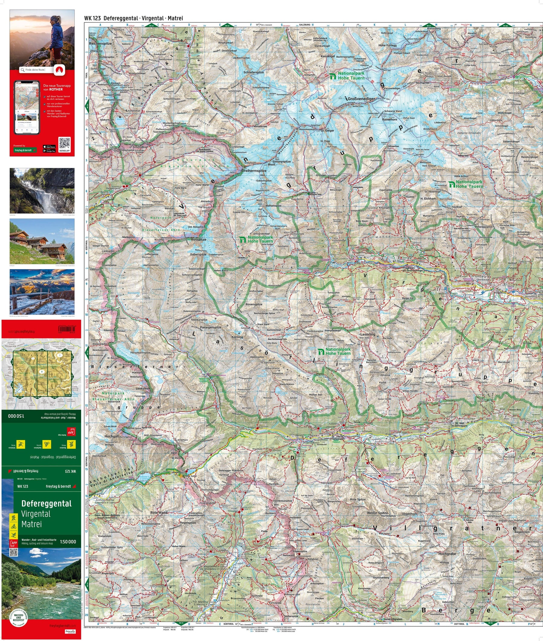 WK-123 Matrei, Defereggen,Virgental wandelkaart 1:50.000 9783707922943 Freytag & Berndt WK 1:50.000 Wandelkaarten Osttirol WK-123 Matrei, Defereggen,Virgental wandelkaart 1:50.000 9783707922943 Freytag & Berndt WK 1:50.000 Wandelkaarten Osttirol