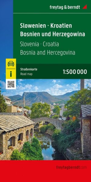 Slovenie, Kroatie, Bosnië-Hercegowina | autokaart, wegenkaart 1:500.000 9783707924664  Freytag & Berndt   Landkaarten en wegenkaarten Westelijke Balkan