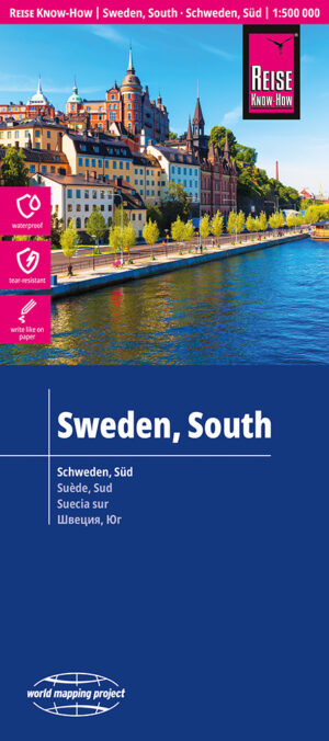 Zweden, Zuid- | landkaart, wegenkaart 1:500.000 9783831775255  Reise Know-How Verlag WMP, World Mapping Project  Landkaarten en wegenkaarten Zuid-Zweden