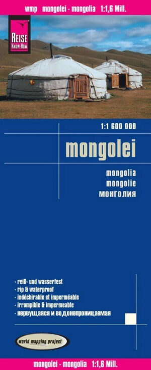 Mongolië landkaart, wegenkaart 1:1.600.000 9783831775538  Reise Know-How Verlag WMP, World Mapping Project  Landkaarten en wegenkaarten Mongolië