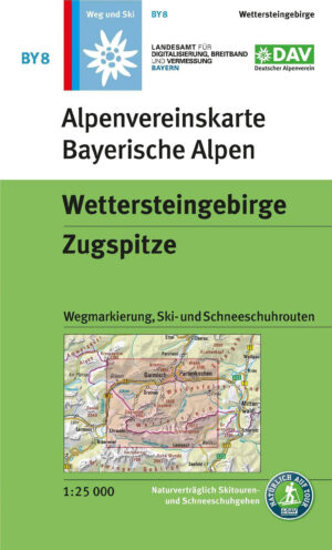 Alpenverein wandelkaart BY-08 Wettersteingebirge, Zugspitze 1:25.000 9783948256357  Deutscher AlpenVerein Alpenvereinskarten  Wandelkaarten Beierse Alpen