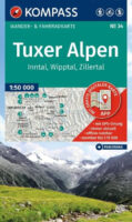 Kompass wandelkaart KP-34 Tuxer Alpen 9783991544777  Kompass Wandelkaarten Kompass Oostenrijk  Wandelkaarten Tirol