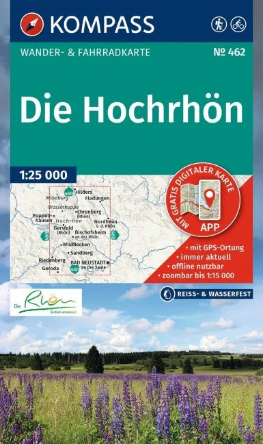 Kompass wandelkaart KP-462 Die Hochrhön 1:25.000 9783991545231 Kompass Wandelkaarten Kompass Hessen Wandelkaarten Odenwald, Spessart en Rhön Kompass wandelkaart KP-462 Die Hochrhön 1:25.000 9783991545231 Kompass Wandelkaarten Kompass Hessen Wandelkaarten Odenwald, Spessart en Rhön