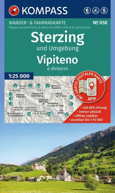 Kompass wandelkaart KP-058 Sterzing/Vipiteno 1:25.000 9783991545453 Kompass Wandelkaarten KP25 Zuid-Tirol, Dolomieten Wandelkaarten Zuid-Tirol, Dolomieten Kompass wandelkaart KP-058 Sterzing/Vipiteno 1:25.000 9783991545453 Kompass Wandelkaarten KP25 Zuid-Tirol, Dolomieten Wandelkaarten Zuid-Tirol, Dolomieten