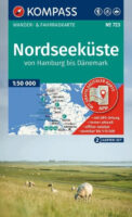 Kompass wandelkaart KP-723 Nordseeküste von Hamburg 1:50.000 9783991545637  Kompass Wandelkaarten Kompass Duitsland  Wandelkaarten Hamburg
