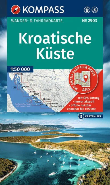 KP-2903 Kroatien, Kroatische Küste 1:50.000 9783991545743 Kompass Landkaarten en wegenkaarten Kroatië KP-2903 Kroatien, Kroatische Küste 1:50.000 9783991545743 Kompass Landkaarten en wegenkaarten Kroatië