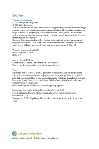Tirana | reisgids 9789461232021 Gerda Mulder Odyssee Reisgidsen Albanië Tirana | reisgids 9789461232021 Gerda Mulder Odyssee Reisgidsen Albanië