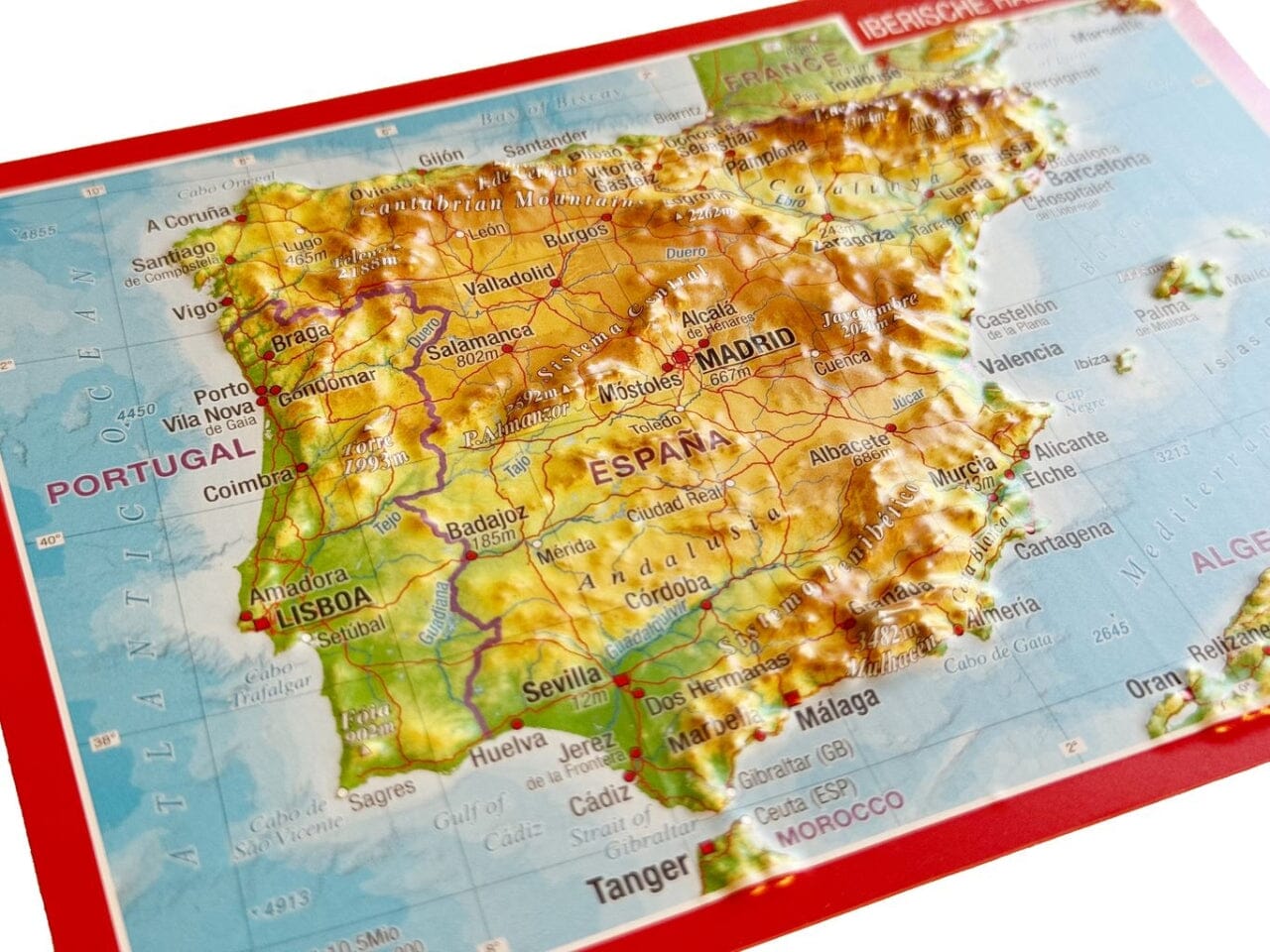 Postkaart Spanje & Portugal | met reliëf 4251405901522 Georelief reliëfpostkaarten Wandkaarten Portugal, Spanje Postkaart Spanje & Portugal | met reliëf 4251405901522 Georelief reliëfpostkaarten Wandkaarten Portugal, Spanje