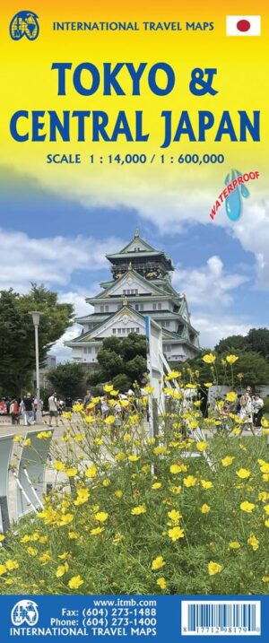 ITM Tokyo stadsplattegrond 1:14.000 & Central Japan 1:600.000 9781771298179  International Travel Maps   Landkaarten en wegenkaarten, Stadsplattegronden Japan