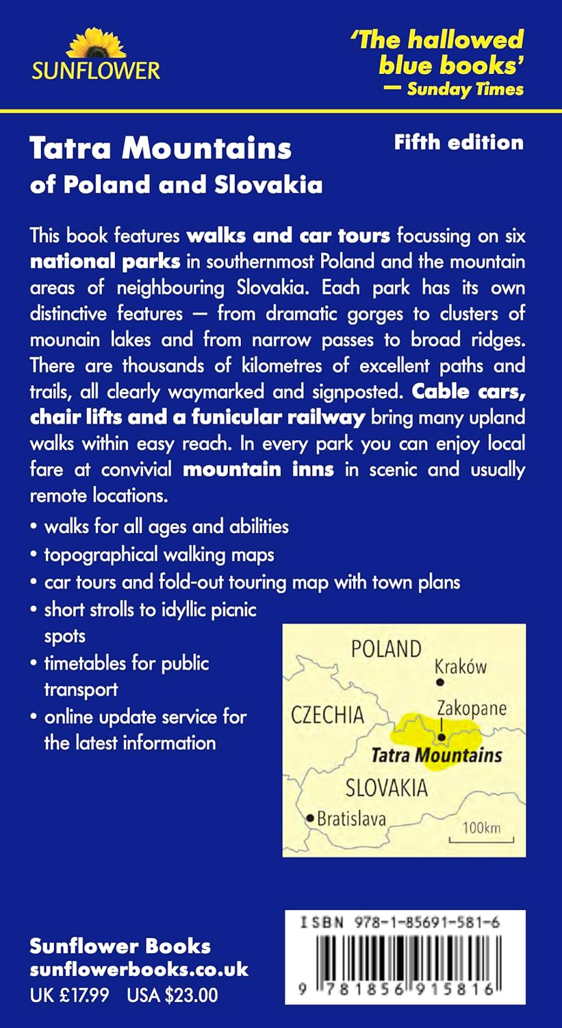 Sunflower Tatra Mountains of Poland & Slovakia | wandelgids 9781856915816 Sunflower Landscapes Wandelgidsen Hoge Tatra & Lage Tatra, Krakau, Poolse Tatra, Zuid-Polen Sunflower Tatra Mountains of Poland & Slovakia | wandelgids 9781856915816 Sunflower Landscapes Wandelgidsen Hoge Tatra & Lage Tatra, Krakau, Poolse Tatra, Zuid-Polen