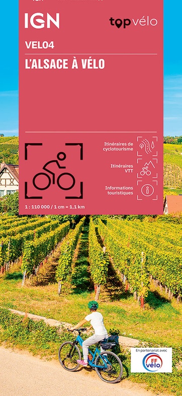 Fietskaart Alsace à vélo 9782758556039 IGN IGN Fietskaarten Fietskaarten Lotharingen, Nancy, Metz Fietskaart Alsace à vélo 9782758556039 IGN IGN Fietskaarten Fietskaarten Lotharingen, Nancy, Metz