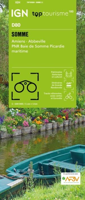 TCD-80 Somme | overzichtskaart / fietskaart 1:100.000 9782758556695  IGN TOP 100 Départemental  Fietskaarten, Landkaarten en wegenkaarten Picardie, Nord