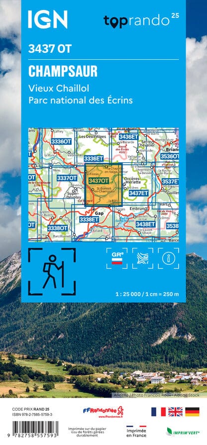 wandelkaart 3437OT Champsaur, Vieux Chaillol 1:25.000 9782758557593 IGN IGN 25 Franse Alpen/ zuidhelft Wandelkaarten Écrins, Queyras, Hautes Alpes wandelkaart 3437OT Champsaur, Vieux Chaillol 1:25.000 9782758557593 IGN IGN 25 Franse Alpen/ zuidhelft Wandelkaarten Écrins, Queyras, Hautes Alpes