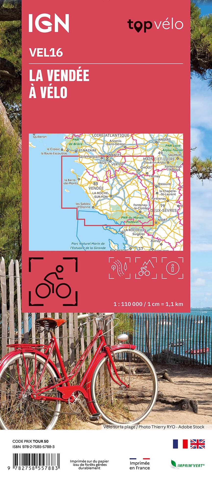 Fietskaart Vendée à vélo 9782758557883 IGN IGN Fietskaarten Fietskaarten Vendée, Charente Fietskaart Vendée à vélo 9782758557883 IGN IGN Fietskaarten Fietskaarten Vendée, Charente