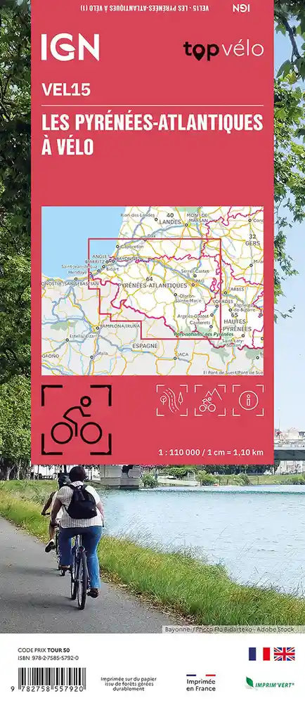 Fietskaart Pyrénées-Atlantiques à vélo 9782758557920 IGN IGN Fietskaarten Fietskaarten Zuidwest-Frankrijk Fietskaart Pyrénées-Atlantiques à vélo 9782758557920 IGN IGN Fietskaarten Fietskaarten Zuidwest-Frankrijk
