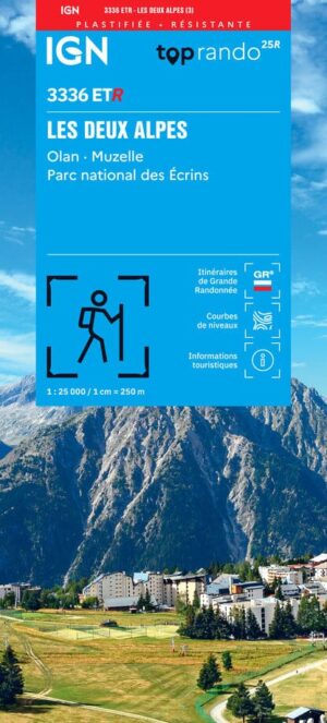 3336ETR  Les Deux Alpes,  PNR des Écrins | wandelkaart 1:25.000 9782758559276  IGN IGN 25 version résistante  Wandelkaarten Écrins, Queyras, Hautes Alpes