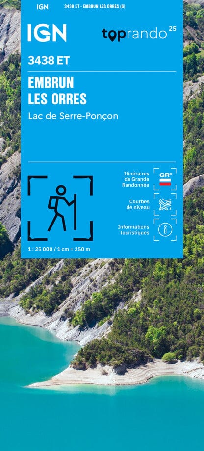 wandelkaart 3438ET Embrun, Lac de Serre-Ponçon 1:25.000 9782758559382 IGN IGN 25 Franse Alpen/ zuidhelft Wandelkaarten Haute-Provence, Verdon, Var wandelkaart 3438ET Embrun, Lac de Serre-Ponçon 1:25.000 9782758559382 IGN IGN 25 Franse Alpen/ zuidhelft Wandelkaarten Haute-Provence, Verdon, Var