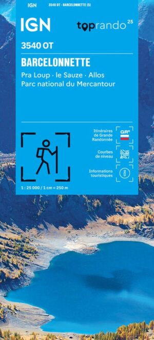 wandelkaart 3540OT Barcelonnette 1:25.000 9782758559467  IGN IGN 25 Franse Alpen/ zuidhelft  Wandelkaarten Mercantour, Alpes-Maritimes