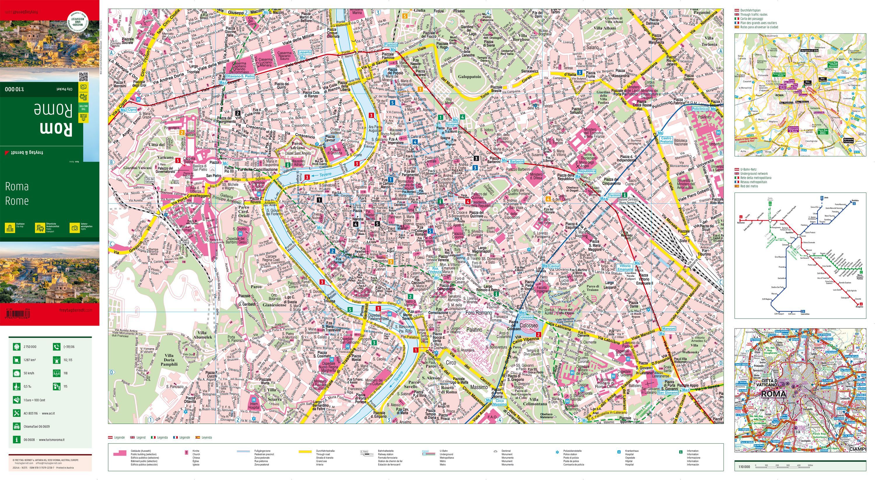 Rome 1:10.000 / 15.000 | stadsplattegrond 9783707925180 Freytag & Berndt Stadsplattegronden Rome, Lazio Rome 1:10.000 / 15.000 | stadsplattegrond 9783707925180 Freytag & Berndt Stadsplattegronden Rome, Lazio