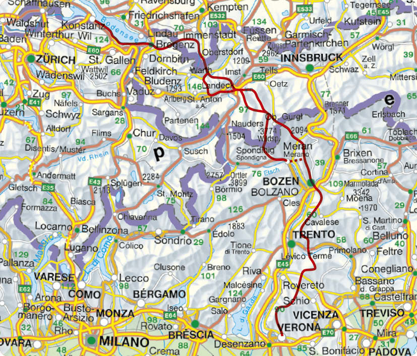 wandelgids E5 Fernwanderweg Rother Wanderführer 9783763315277 Bergverlag Rother RWG Lopen naar Rome, Meerdaagse wandelroutes, Wandelgidsen Zwitserland en Oostenrijk (en Alpen als geheel) wandelgids E5 Fernwanderweg Rother Wanderführer 9783763315277 Bergverlag Rother RWG Lopen naar Rome, Meerdaagse wandelroutes, Wandelgidsen Zwitserland en Oostenrijk (en Alpen als geheel)