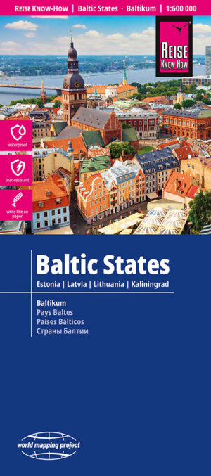 Baltische Staten (Baltikum) landkaart, wegenkaart 1:600.000 9783831775293  Reise Know-How Verlag WMP, World Mapping Project  Landkaarten en wegenkaarten Baltische Staten en Kaliningrad