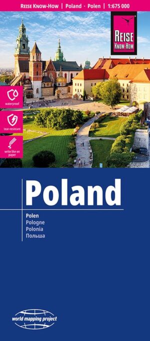 Polen landkaart, wegenkaart 1:675.000 9783831775361  Reise Know-How Verlag WMP, World Mapping Project  Landkaarten en wegenkaarten Polen