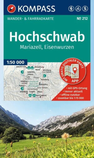 Kompass wandelkaart KP-212 Hochschwab/Mariazell 9783991545507  Kompass Wandelkaarten Kompass Oostenrijk  Wandelkaarten Salzburger Land & Stiermarken