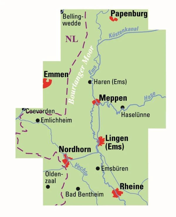 Emsland, Grafschaft Bentheim fietskaart 1:75.000 9783991545934 ADFC / BVA ADFC Regionalkarte Fietskaarten Münsterland Emsland, Grafschaft Bentheim fietskaart 1:75.000 9783991545934 ADFC / BVA ADFC Regionalkarte Fietskaarten Münsterland