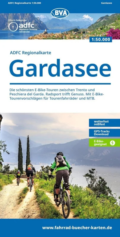 Gardasee | Gardameer fietskaart 1:50.000 9783991545965 ADFC / BVA ADFC Regionalkarte Fietskaarten Gardameer, Zuid-Tirol, Dolomieten Gardasee | Gardameer fietskaart 1:50.000 9783991545965 ADFC / BVA ADFC Regionalkarte Fietskaarten Gardameer, Zuid-Tirol, Dolomieten