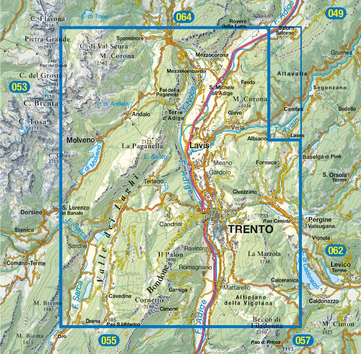 TAB-067 Altopiano della Paganella | Tabacco wandelkaart 9788883151989 Tabacco Tabacco 1:25.000 Wandelkaarten Zuid-Tirol, Dolomieten TAB-067 Altopiano della Paganella | Tabacco wandelkaart 9788883151989 Tabacco Tabacco 1:25.000 Wandelkaarten Zuid-Tirol, Dolomieten
