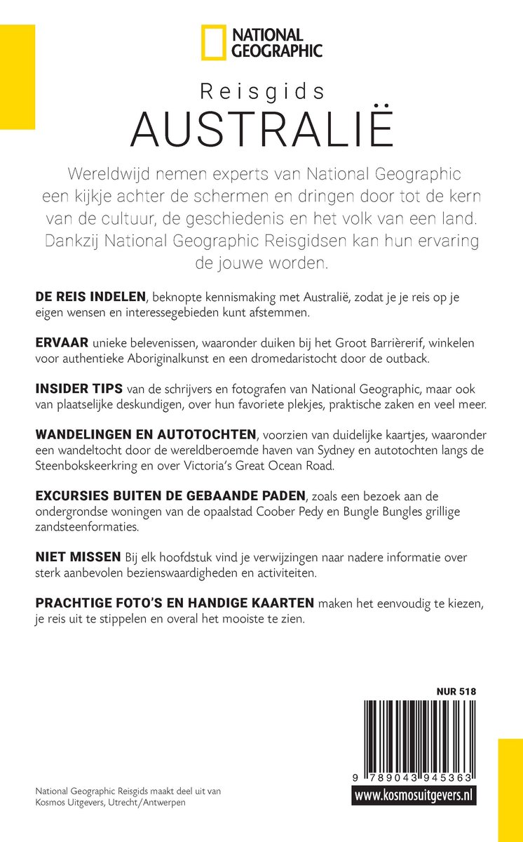 National Geographic Australië 9789043945363 National Geographic NL Reisgidsen Australië National Geographic Australië 9789043945363 National Geographic NL Reisgidsen Australië