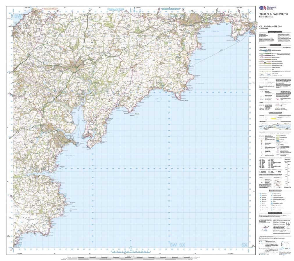 LR-204 Truro + Falmouth | topografische wandelkaart 9780319263969 Ordnance Survey Landranger Maps 1:50.000 Wandelkaarten West Country LR-204 Truro + Falmouth | topografische wandelkaart 9780319263969 Ordnance Survey Landranger Maps 1:50.000 Wandelkaarten West Country