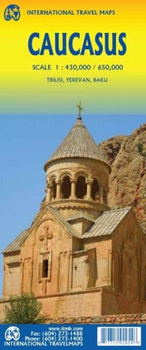ITM Caucasus | landkaart, autokaart 1:650.000 9781771292054  International Travel Maps   Landkaarten en wegenkaarten Kaukasus