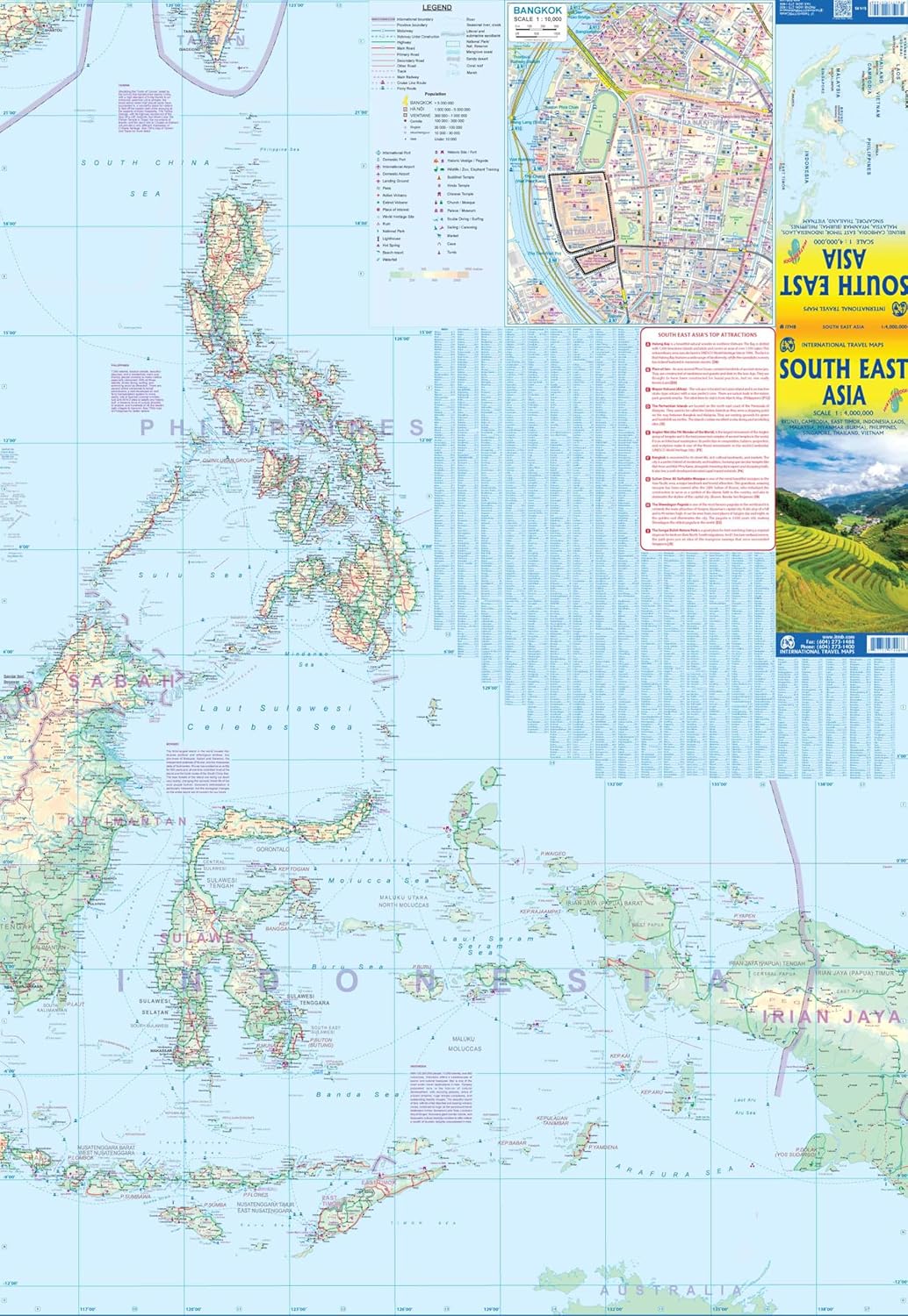 ITM South East Asia | landkaart, autokaart (1:4.000.000) 9781771297448 International Travel Maps Landkaarten en wegenkaarten Zuid-Oost Azië ITM South East Asia | landkaart, autokaart (1:4.000.000) 9781771297448 International Travel Maps Landkaarten en wegenkaarten Zuid-Oost Azië