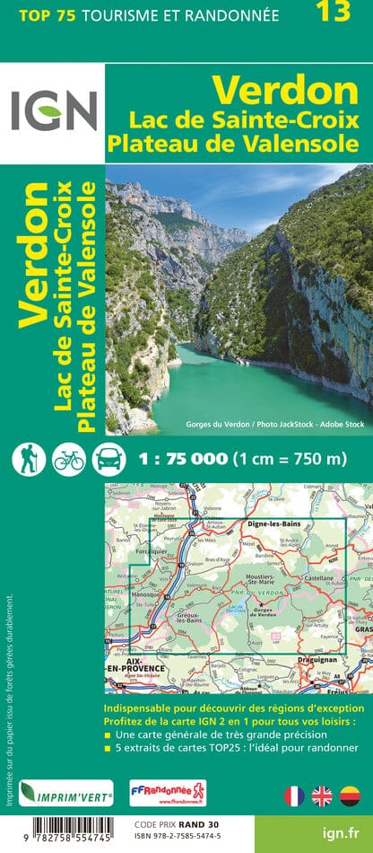 TSQ-13 PNR du Verdon, Lac Ste-Croix, Valensole | IGN overzichts- en wandelkaart 9782758554745 IGN TOP 75 Landkaarten en wegenkaarten, Wandelkaarten Haute-Provence, Verdon, Var TSQ-13 PNR du Verdon, Lac Ste-Croix, Valensole | IGN overzichts- en wandelkaart 9782758554745 IGN TOP 75 Landkaarten en wegenkaarten, Wandelkaarten Haute-Provence, Verdon, Var