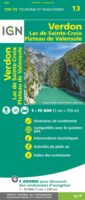 TSQ-13 PNR du Verdon, Lac Ste-Croix, Valensole | IGN overzichts- en wandelkaart 9782758554745  IGN TOP 75  Landkaarten en wegenkaarten, Wandelkaarten Haute-Provence, Verdon, Var