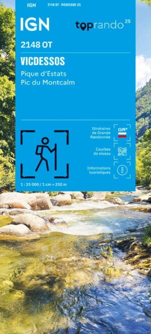 wandelkaart 2148OT Vicdessos 1:25.000 9782758557265  IGN IGN 25 Franse Pyreneeën  Wandelkaarten Franse Pyreneeën