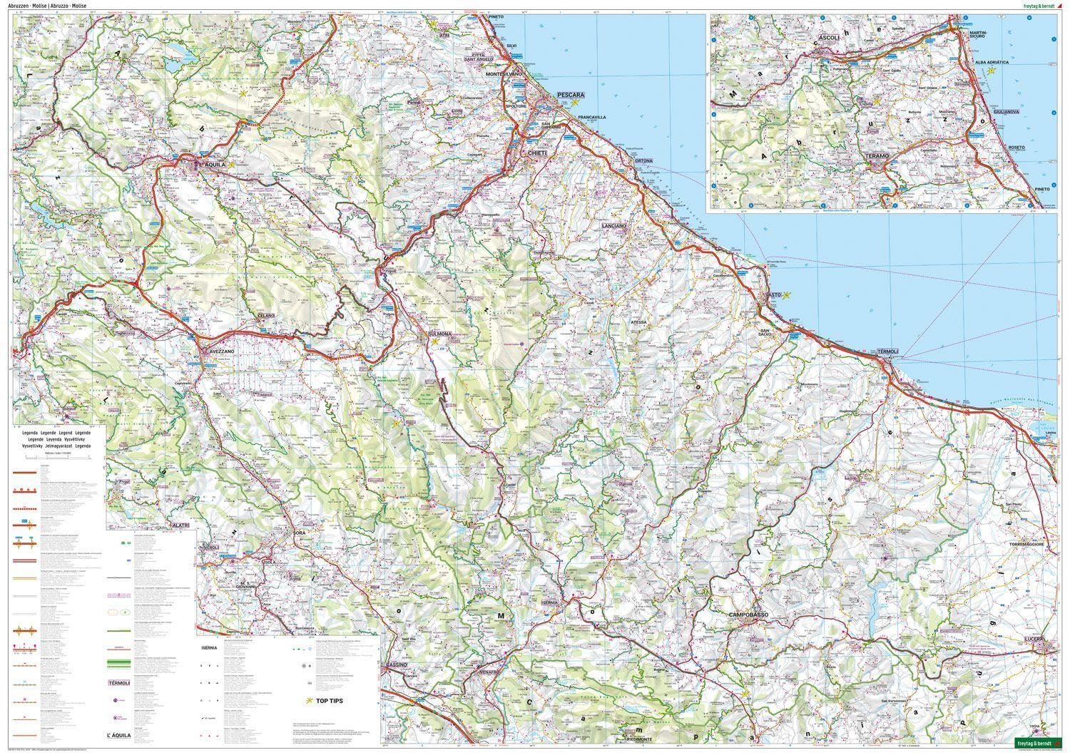 Abruzzen (Abruzzo) | autokaart, wegenkaart 1:150.000 9783707921212 Freytag & Berndt Italië Wegenkaarten Landkaarten en wegenkaarten Abruzzen en Molise Abruzzen (Abruzzo) | autokaart, wegenkaart 1:150.000 9783707921212 Freytag & Berndt Italië Wegenkaarten Landkaarten en wegenkaarten Abruzzen en Molise