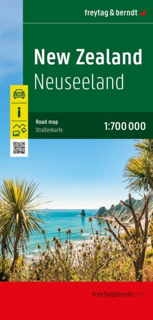 New Zealand | autokaart, wegenkaart 1:700.000 9783707924763  Freytag & Berndt   Landkaarten en wegenkaarten Nieuw Zeeland