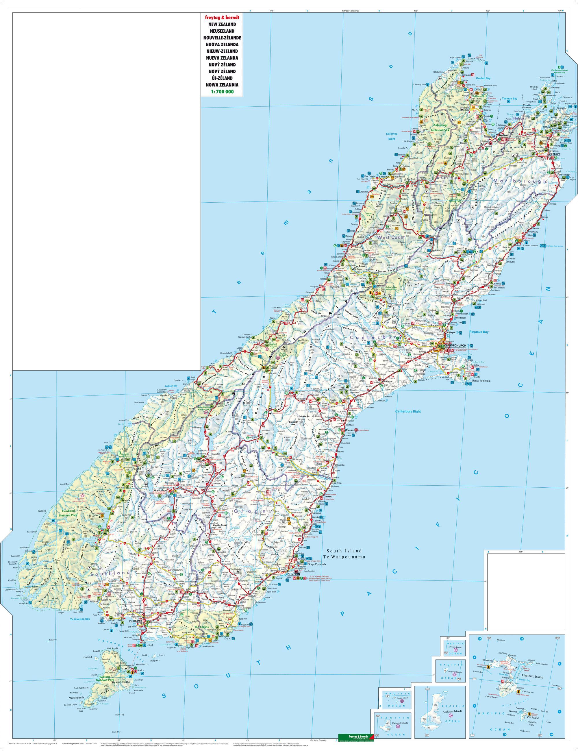 New Zealand | autokaart, wegenkaart 1:700.000 9783707924763 Freytag & Berndt Landkaarten en wegenkaarten Nieuw Zeeland New Zealand | autokaart, wegenkaart 1:700.000 9783707924763 Freytag & Berndt Landkaarten en wegenkaarten Nieuw Zeeland