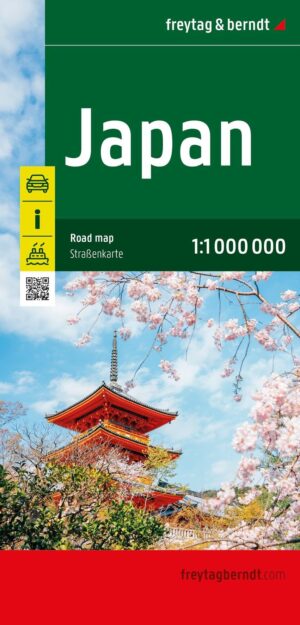 Japan 1:1.000.000 9783707924794  Freytag & Berndt   Landkaarten en wegenkaarten Japan